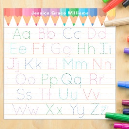 ABC-Tracing-Board für Großbuchstaben und Kleinbuch Memoboard