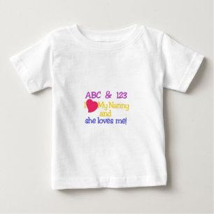 ABC u. 123 I mein Kindermädchen u. sie Lieben ich! Baby T-shirt