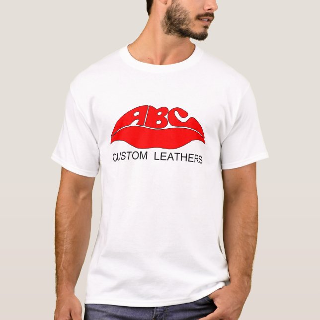 ABC überzieht Logo-T - Shirt mit Leder (Vorderseite)