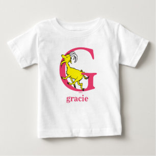 ABC von Dr. Seuss: Buchstabe G - Rosa   Name hinzu Baby T-shirt