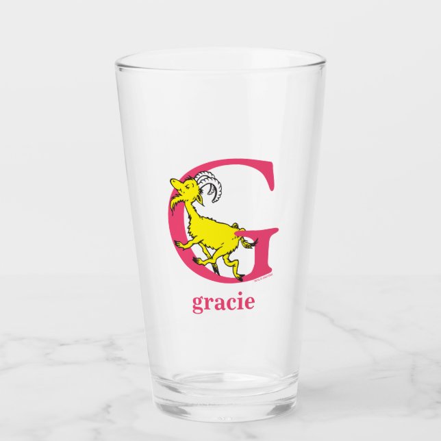 ABC von Dr. Seuss: Buchstabe G - Rosa | Name hinzu Glas (Vorderseite)