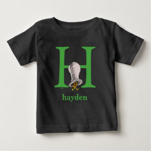 ABC von Dr. Seuss: Buchstabe H - Grün   Name hinzu Baby T-shirt
