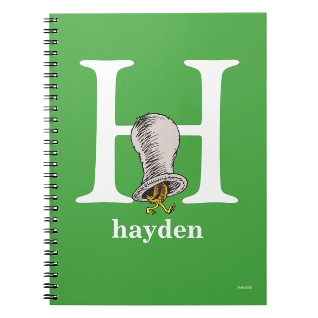 ABC von Dr. Seuss: Buchstabe H - Weiß | Name hinzu Notizblock (Vorderseite)