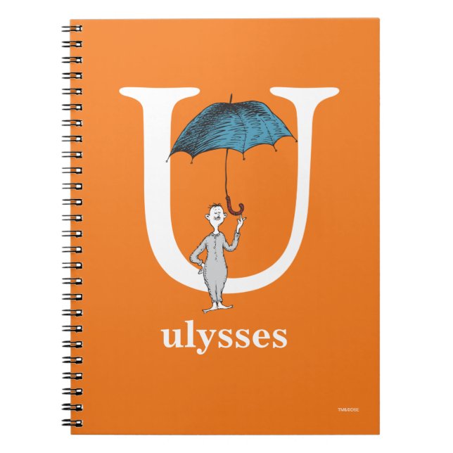 ABC von Dr. Seuss: Buchstabe U - Weiß | Name hinzu Notizblock (Vorderseite)