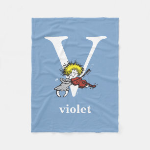 ABC von Dr. Seuss: Buchstabe V - Weiß Name hinzu Fleecedecke