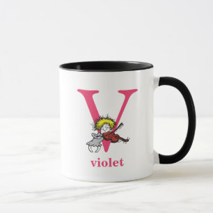 ABC von Dr. Seuss: Letter V - Pink   Name hinzufüg Tasse