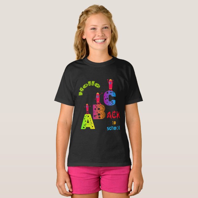 ABC Zurück zur Schule T-Shirt (Vorne ganz)