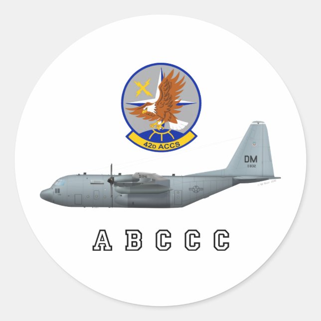 ABCCC 42. ACCS RUNDER AUFKLEBER (Vorderseite)