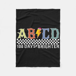 Abcd 100 Tage hellere Felsen Bleistift Blitz Junge Fleecedecke