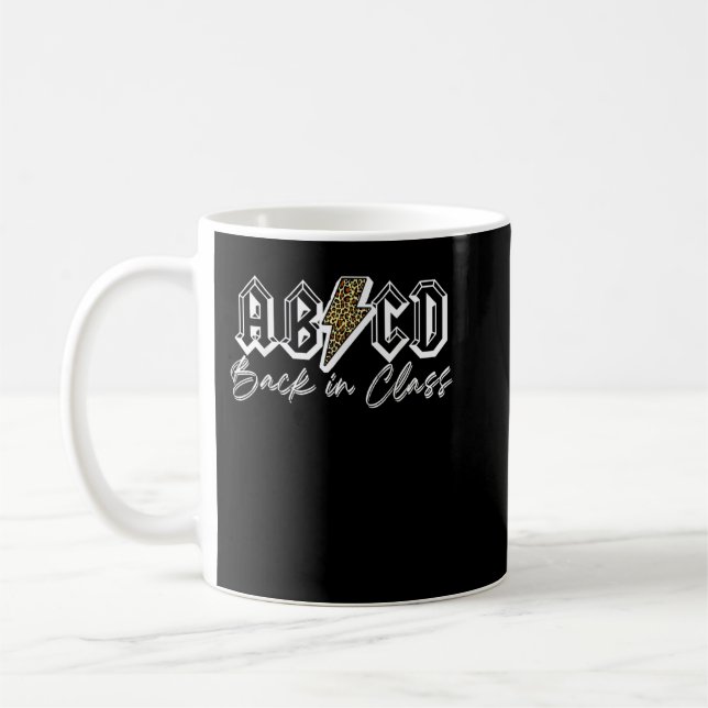 ABCD Back in Class Teacher T - Shirt Kaffeetasse (Links)