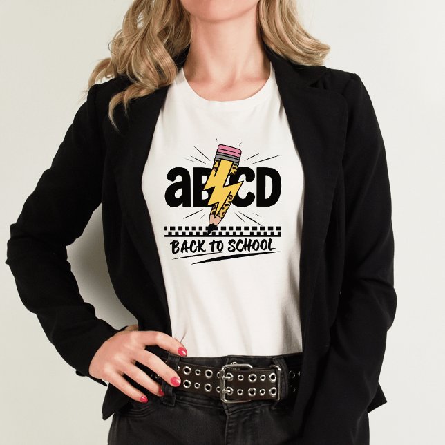 ABCD Back to School I Teacher T - Shirt (Back to School Rock T-shirt)
