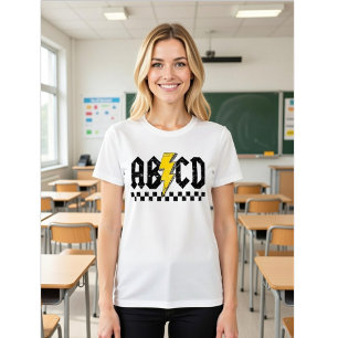 ABCD Bleistift Blitz - Zurück zur Schule Lehrer T-Shirt