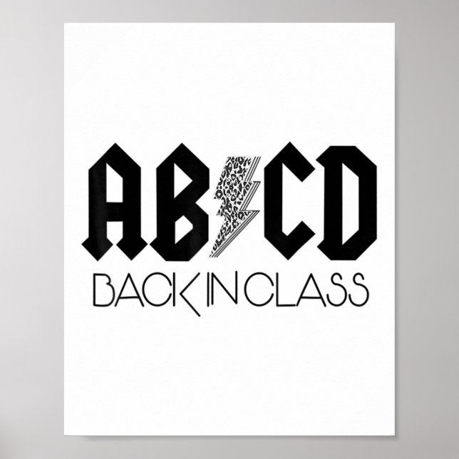Abcd CK in Cl Leopard CK an Schullehrer Kinder Poster (Vorne)