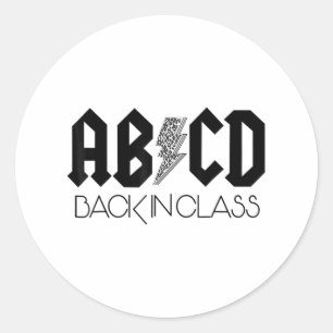 Abcd CK in Cl Leopard CK an Schullehrer Kinder Runder Aufkleber