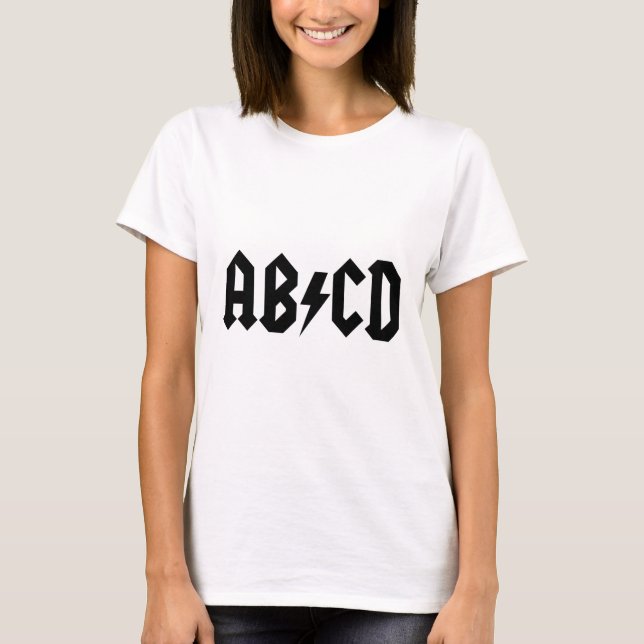 ABCD Einzelteil T-Shirt (Vorderseite)