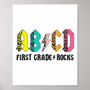 Abcd Erste Klasse Rocks Kk an Schule 1ste Klasse T Poster