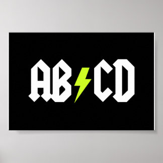 ABCD-Gelber Bolzen Poster