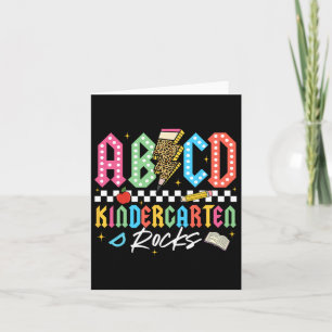 Abcd Kindergarten Rocks Bleistift Blitzlehrer Karte