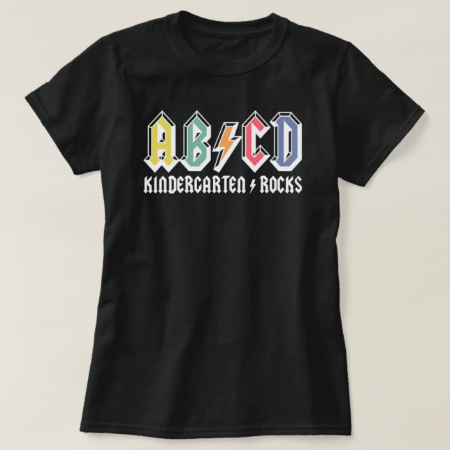 Abcd Kindergarten Rocks T-Shirt (Design vorne)