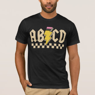 abcd Lehrer-Shirt, acdc-Shirt Parodie-Shirt T-Shirt