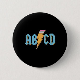 Abcd Pencil Lightning Rock'n Roll Lehrer zurück zu Button