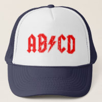 ABCD Rockmusik lustige Symbol Fake acdc Witzschule