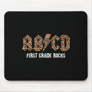 Abcd Rocks erste Stufe zurück zum Leopardenlehrer Mousepad