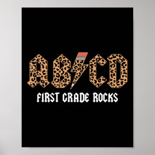 Abcd Rocks erste Stufe zurück zum Leopardenlehrer Poster
