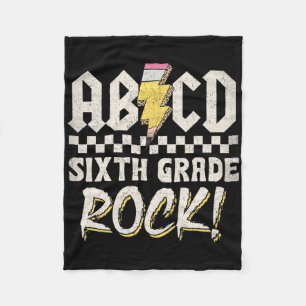 Abcd Sechste Klasse Rock Zurück zur Schule Erster Fleecedecke