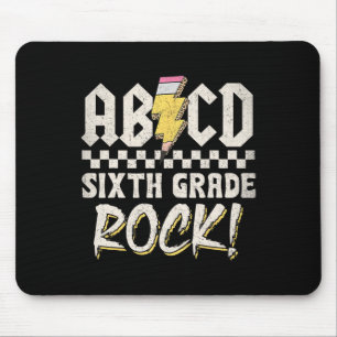 Abcd Sechste Klasse Rock Zurück zur Schule Erster  Mousepad