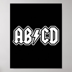 Abcd Spaß zurück zur Schule Lehrer Schüler Poster