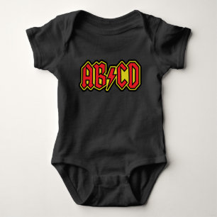 ABCD T - Shirt-Entwurf Baby Strampler