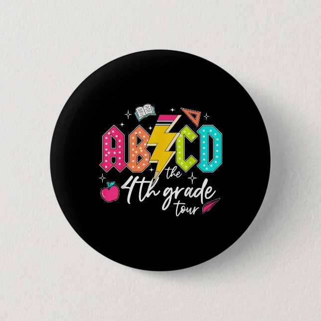 Abcd The 4th Grade Tour Pencil Blitzgerät Rock Boy Button (Vorderseite)