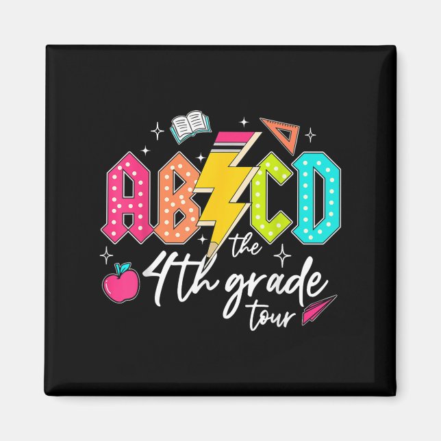 Abcd The 4th Grade Tour Pencil Blitzgerät Rock Boy Magnet (Vorne)