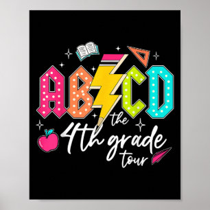 Abcd The 4th Grade Tour Pencil Blitzgerät Rock Boy Poster