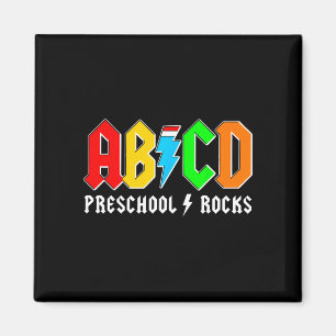 Abcd Vorschule rockt Jungen zurück zur Schule Lehr Magnet