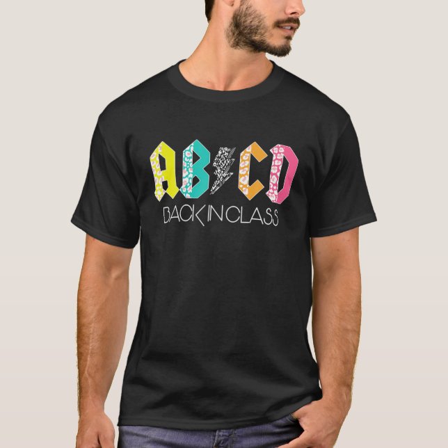 ABCD zurück in der Klasse T-Shirt (Vorderseite)