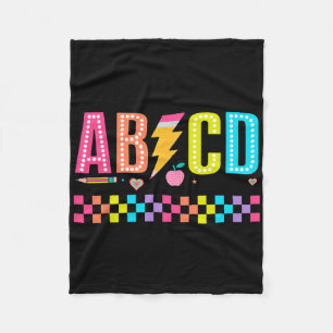 Abcd Zurück-in-die-Schule-Shirt Fleecedecke