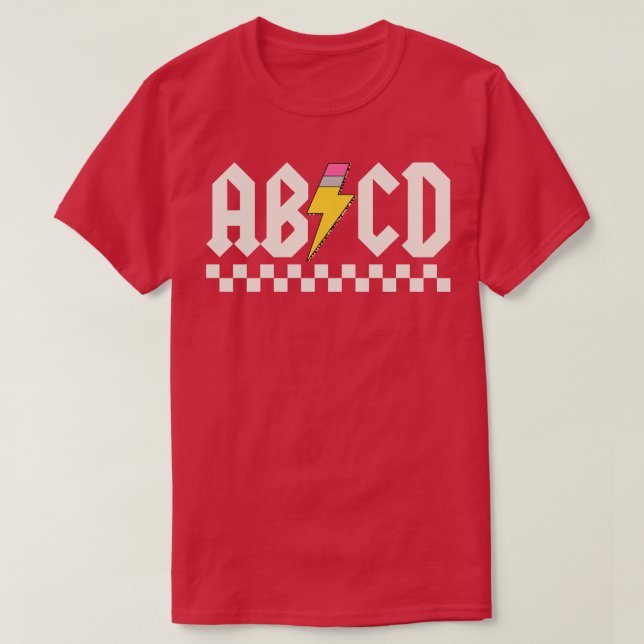 Abcd zurück zur Schule T-Shirt (Design vorne)