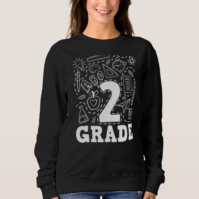 Abcd Zweite Klasse Lehrer Student glücklichen erst Sweatshirt (Vorderseite)