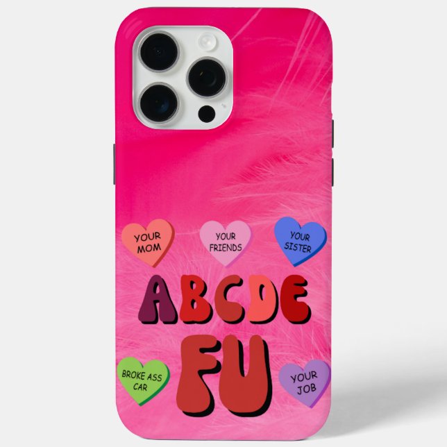 Abcde FU Valentinstag Case-Mate iPhone Hülle (Rückseite)