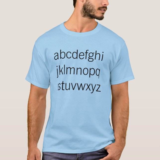 abcdefghijklmnopqrstuvwxyz T-Shirt (Vorderseite)