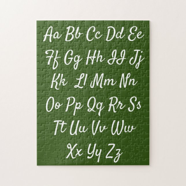 Abcedario-Puzzle für die Praxis kursiv Puzzle (Vertikal)