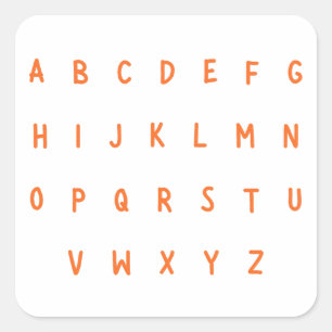 ABCs Alphabet Buchstaben A-Z Stickers Labels
