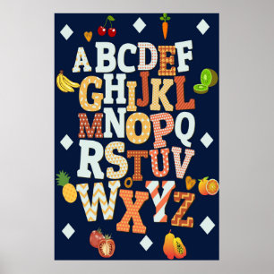 ABCs-Alphabet-Klassenaktposter Poster
