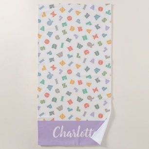 ABCs - Alphabet Personalisiert Name Badetuch