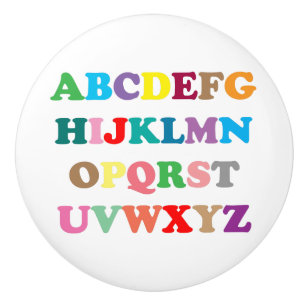 ABCs bunte Beschriftung Keramikknauf