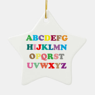 ABCs bunte Buchstaben Keramikornament