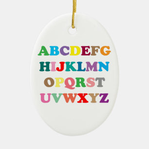 ABCs bunte Buchstaben Keramikornament