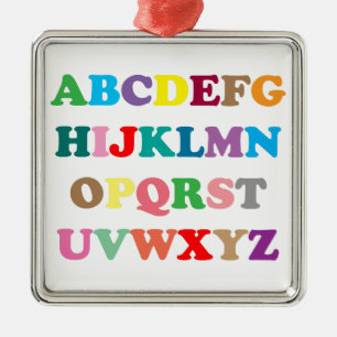 ABCs bunte Buchstaben Ornament Aus Metall